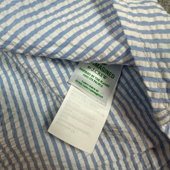 Crewcuts Seerscker Dress Blue White Stripe Toddler Girls 2 2T Puff Sleeve - Picture 7 of 10